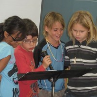 Students singing